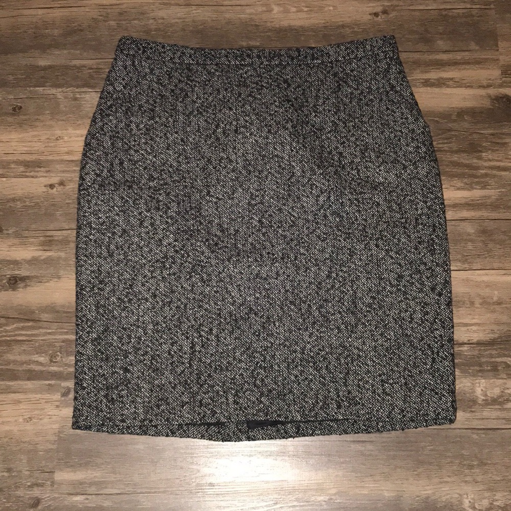GARNET HILL Black~White Tweed PENCIL SKIRT~sz 14~